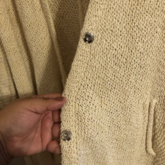 Free People sweater oversized knit sweater cardigan xs boho - Picture 11 of 12